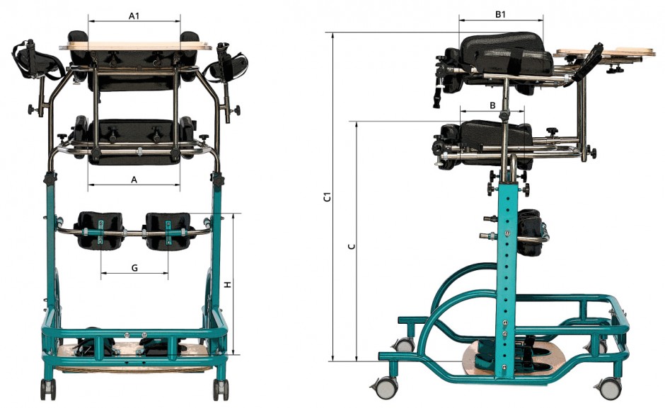 How to measure:Akses Med special needs standing frame