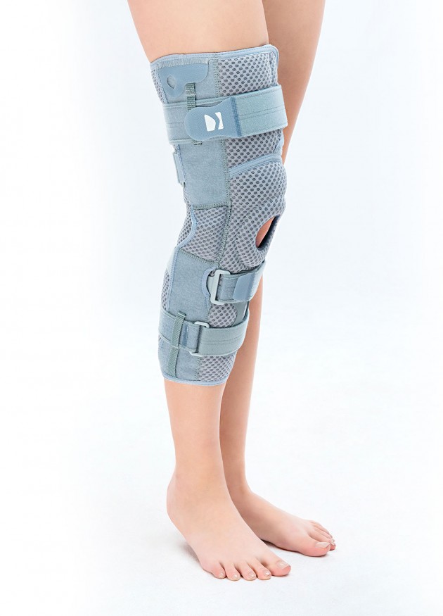 Lower limb brace with splints and dynamic system