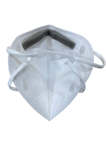 A medical respirator mask (type FFP2) front