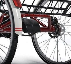 Disc brake on the rear wheel for tricycle Vermeiren B1
