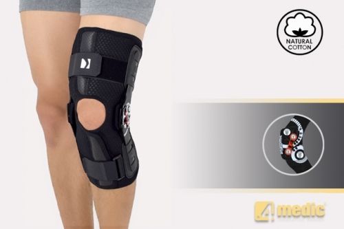 Open knee brace with two splints 2RA, AM-OSK-O/2RA