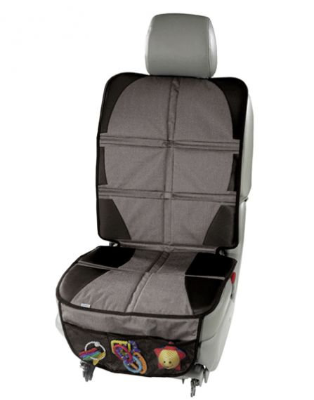 Car seat protection mat with back