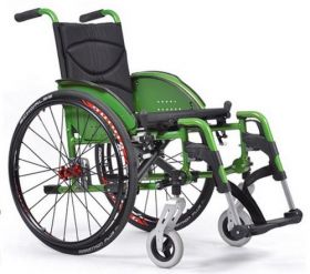 Green Vermeiren V200GO active wheelchair.