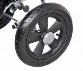 Rear wheel with inflatable tire for RACER+ 