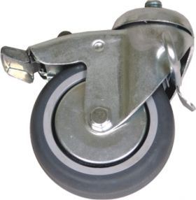 Castors with blocked reverse movement of standing frame(z)