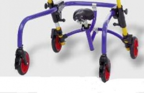 Front wheels with fixed direction of movement