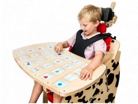 Tray for non-verbal communication for vertical stander and chair DALMATIAN