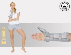 Forearm and hand brace with thumb stabilization AM-OSN-U-02